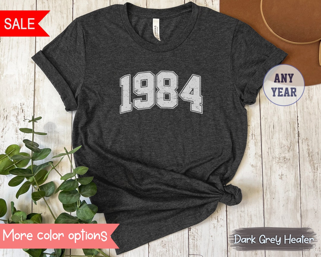T-shirt Personnalisé Anniversaire 40 Ans "Vintage 1984" - Nom Au Dos - Homme - Neuf Avec étiquettes