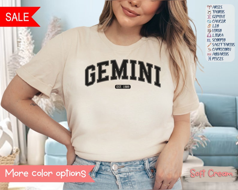 Custom Gemini Shirt Zodiac Sign Astrology Gift Horoscope Shirt Gemini ...