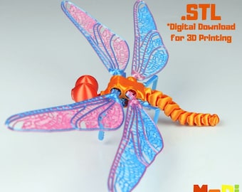 Archivo STL de impresora 3D para impresión 3D - Descarga digital de archivos STL de impresión 3D DragonFly articulada
