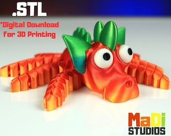 Cute Flexi Print-in-Place Happy DOGTOPUS - STL file for 3D Printing