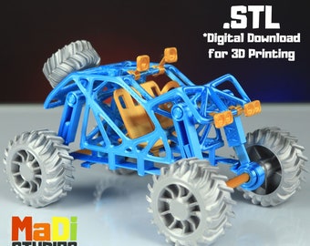 3D Printer STL File for 3D Printing, Toy Car Buggy 3D Print STL Files Digital Download, Fidget Toy Model