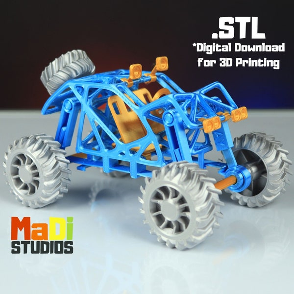 3D Printer STL File for 3D Printing, Toy Car Buggy 3D Print STL Files Digital Download, Fidget Toy Model