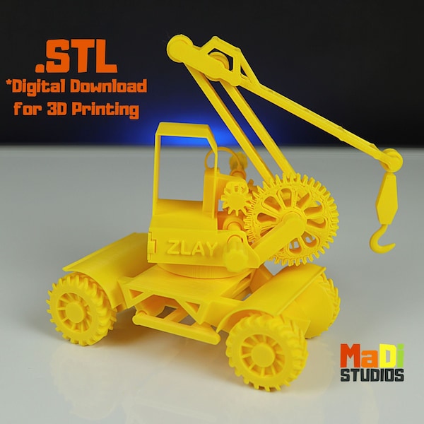 3D Printer STL File for 3D Printing | Crane 3D Print STL Files Digital Download | Print-in-Place and No Support