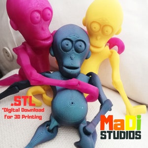 Articulated Orangutan Baby | Cute Flexi Print-in-Place Animal | STL file for 3D Printing