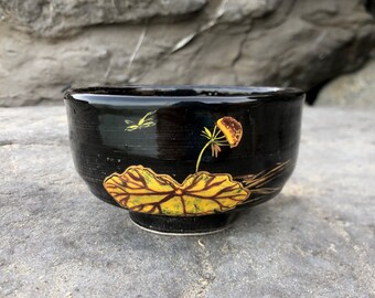 Handbemalte Matcha Chawan, Traditionelle japanische Teezeremonie Schale, Matcha Schale