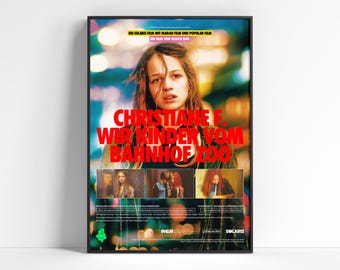 Christiane F. (1981) filmposterprint – Wir Kinder vom Bahnhof Zoo – David Bowie Cult Classic – museumkwaliteit