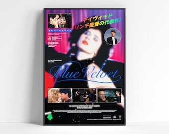 Blue Velvet (1986) filmposterprint – David Lynch Cult Classic – Kyle MacLachlan – museumkwaliteit