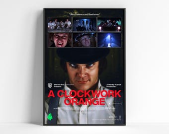 A Clockwork Orange (1971) filmposterprint – Stanley Kubrick Cult Classic – museumkwaliteit