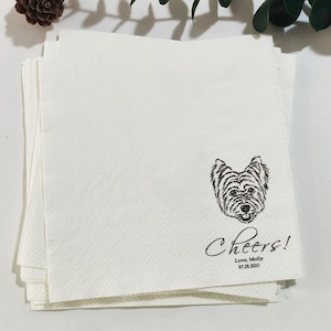 tovaglioli personalizzati per animali domestici per matrimonio/tovaglioli personalizzati per feste con cani/tovaglioli personalizzati per gatti/tovaglioli speciali per compleanni/tovaglioli per cani/tovaglioli per bevande