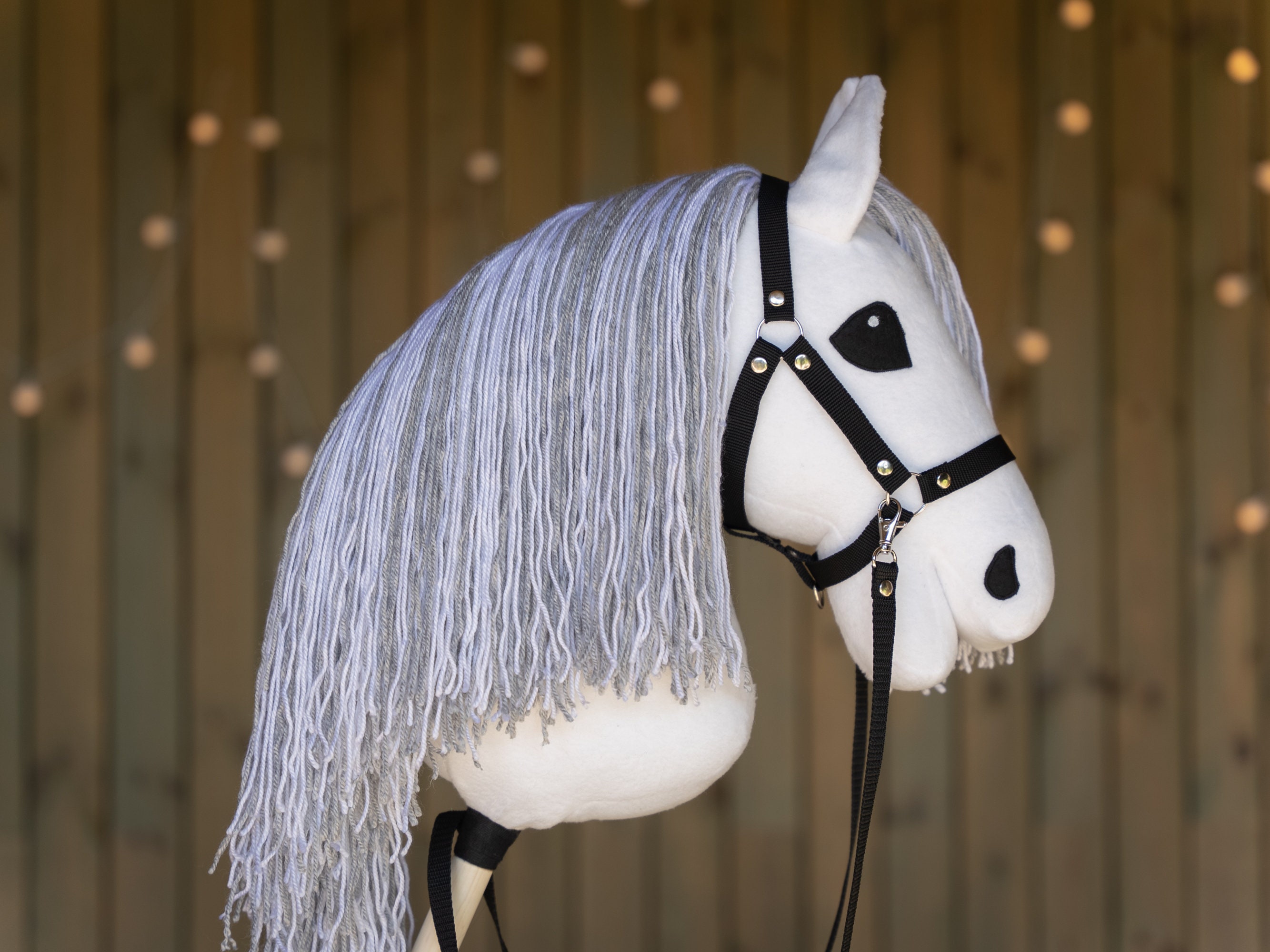 White Hobbyhorse, A3 Hobby Horse, Hobby Horse With Halter