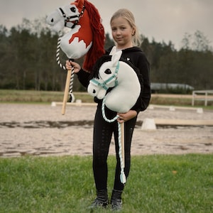 Handmade Cream Fur Hobby Horse Halter, Equestrian Toy Bridle, A3/A4 Size image 11