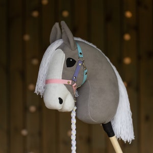 Hobby Horse Halter, Hobby Horse Zubehör, A3 Hobby Horse Halter, A4 Hobby Horse Halter, Hobbyhorse Bridle, Hobby Horse Tack| Cotton candy set
