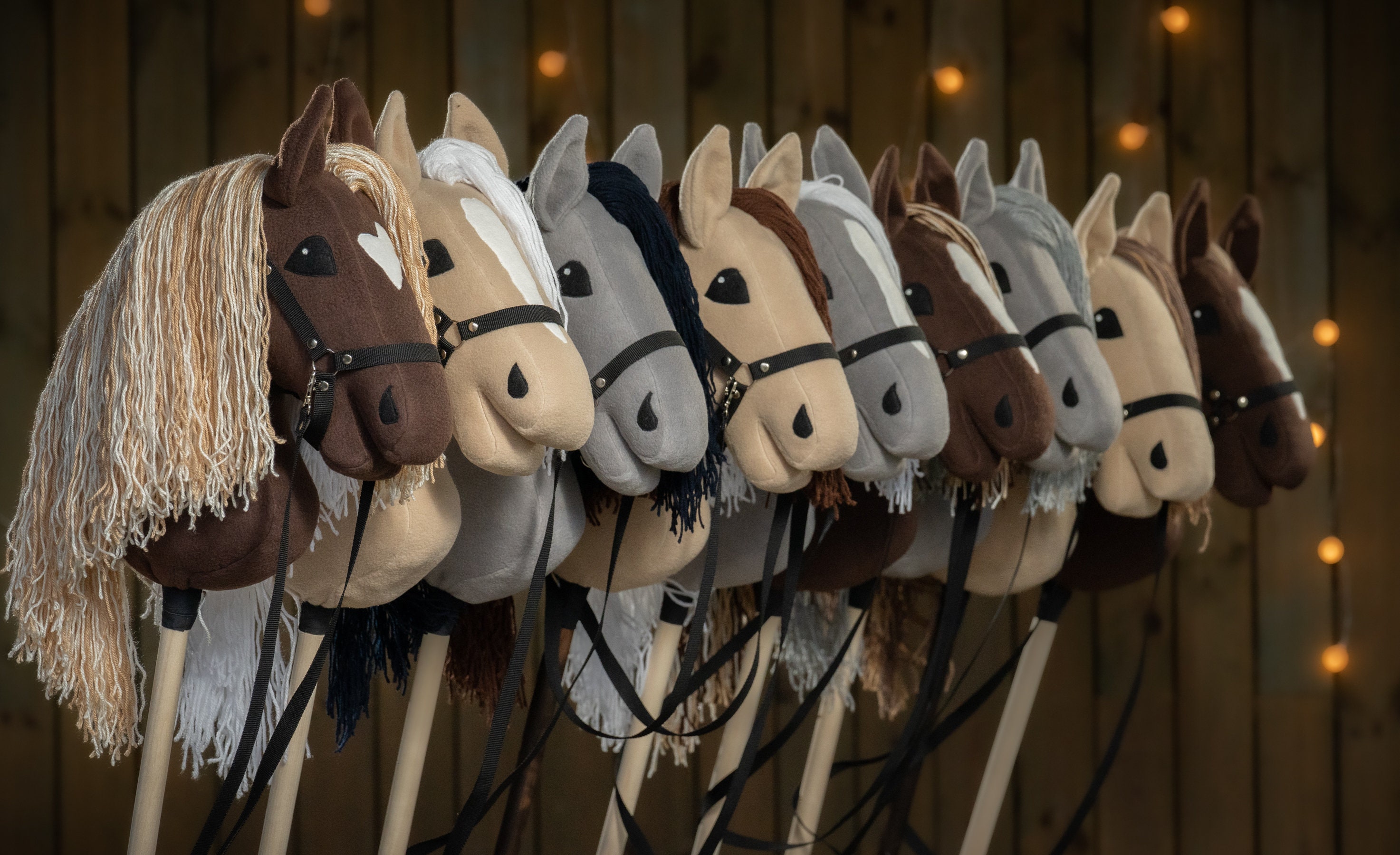 White Hobbyhorse, A3 Hobby Horse, Hobby Horse With Halter