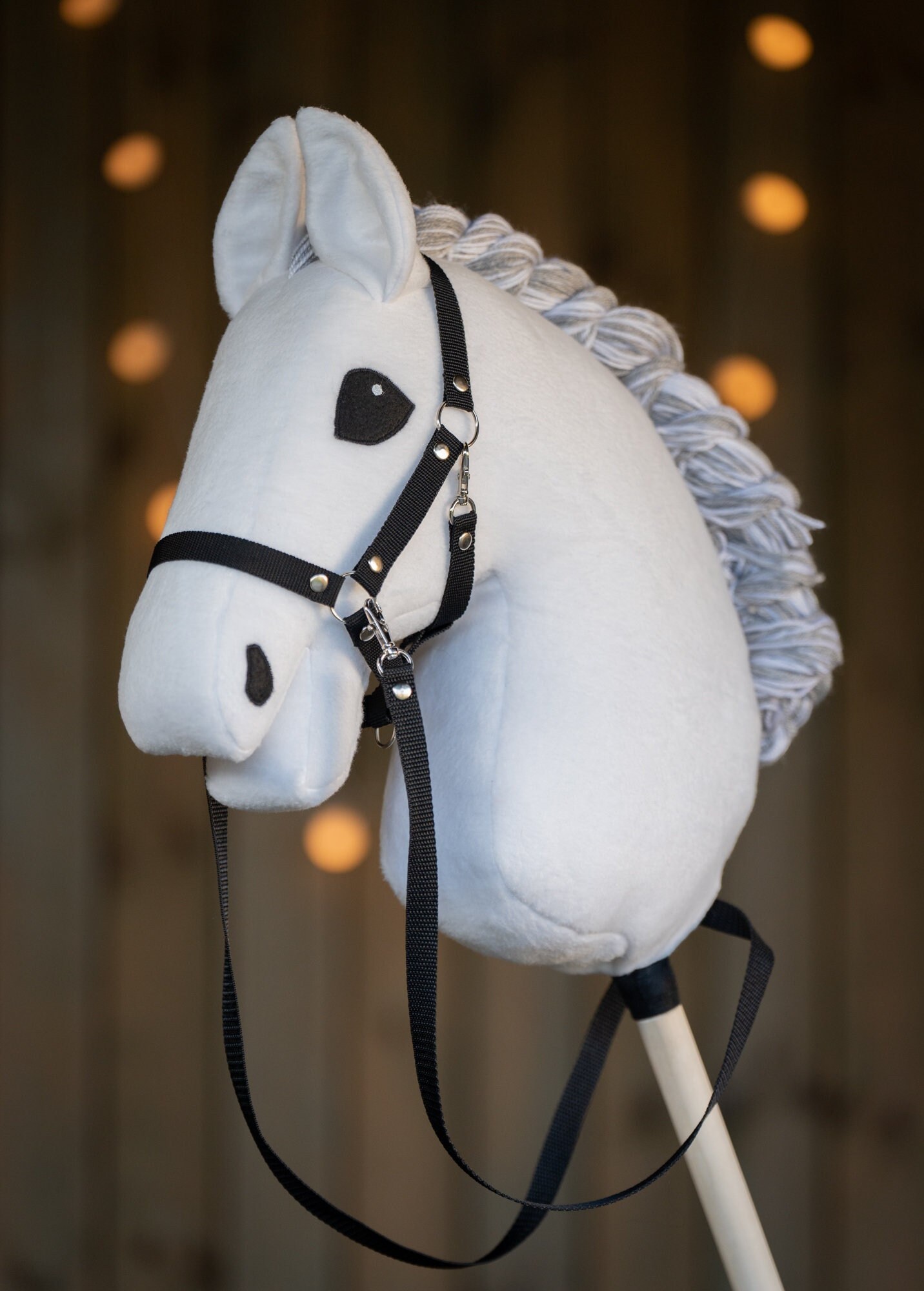 White Hobbyhorse, A3 Hobby Horse, Hobby Horse With Halter