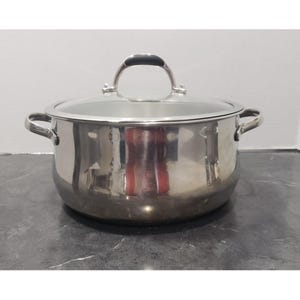 Ekcoware 6クォート ストックポット 18/10ステンレススチール製 ガラス蓋と銅底付き