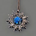 Handmade Labradorite Sun Copper Pendant: Wire Wrapped Jewelry