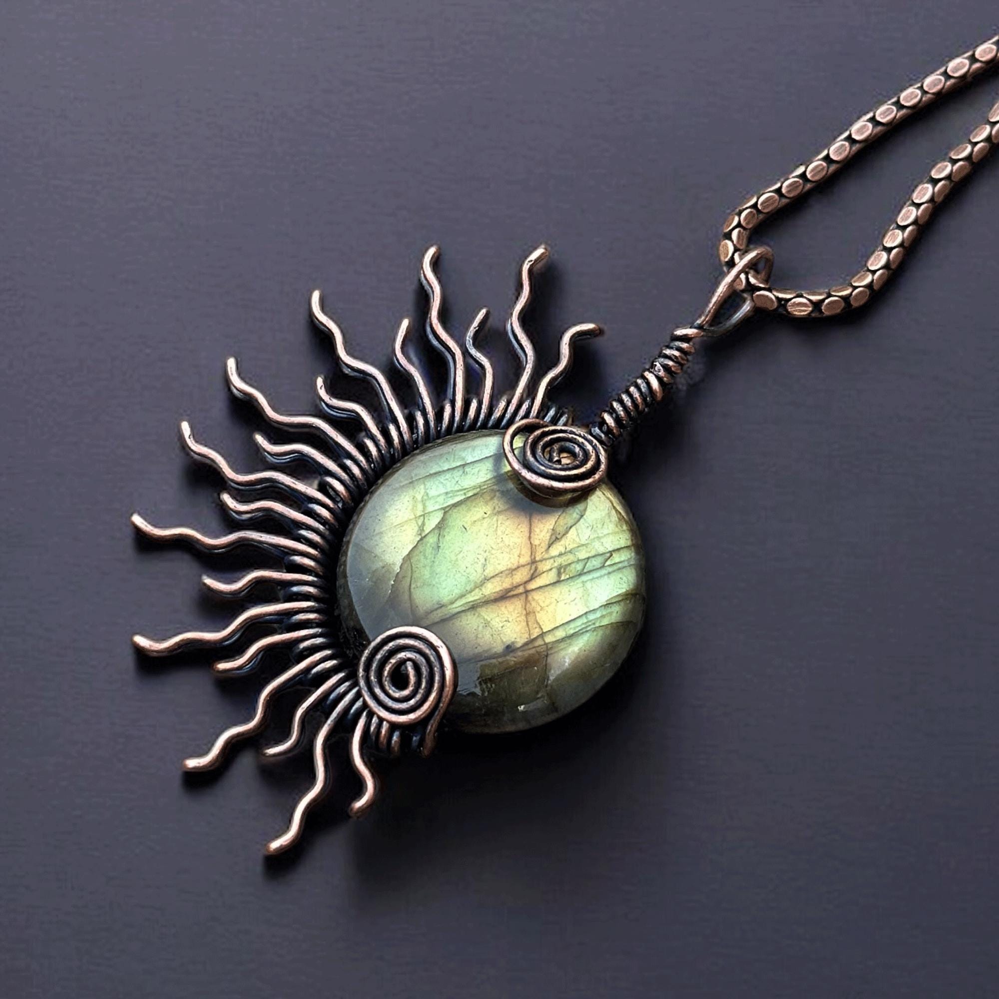 太陽の形をしたペンダント - Etsy 日本
