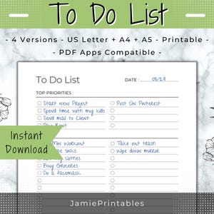 To Do Liste Druckbare minimalistische tägliche To Do Liste Vorlage Tagesplaner, tägliche Aufgabenliste, tägliche Vorlage, tägliche Checkliste tägliche Zielverfolger