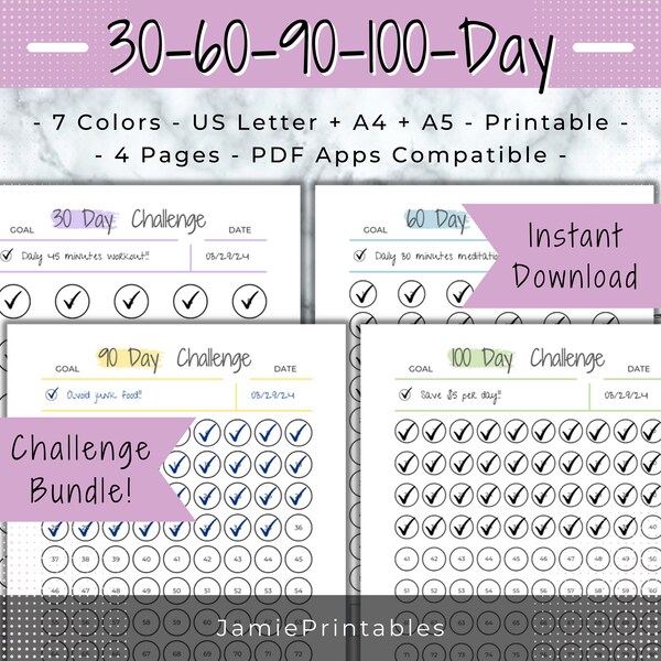 Monthly Habit Tracker Printable Landscape, Minimalist Daily Routine ...