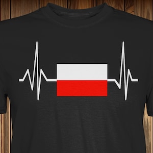 Pulse Heartbeat Polen Polska Vlag Gift - Klassiek Shirt