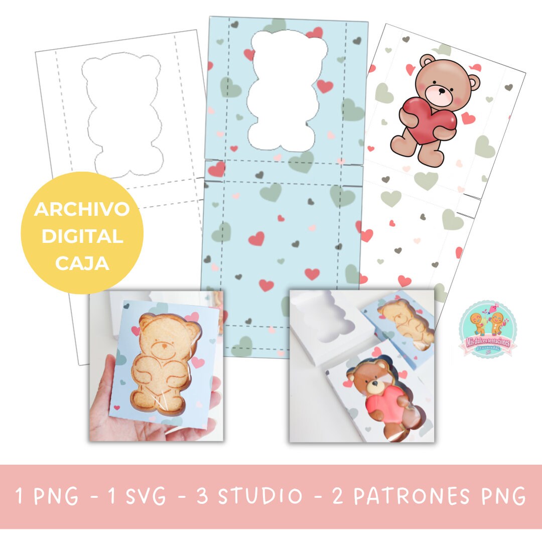 Valentine's Day Box Template, Cookie Box Template, Gift Box Template ...