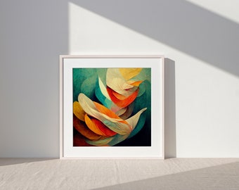 Abstract Bedroom Print | Abstract Wall Art | Abstract Wall Decor | Contemporary Art | Minimalist Bedroom Decor | Modern Room Decor | Neutral