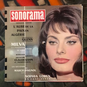 Sophia Loren - Scarce Sonorama French Audio Flexidisc Magazine - March 1962 - Interview with Sophia Loren