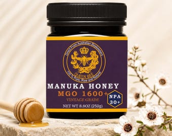 Premium Australische manukahoning MGO 1600+ – rauw, ongefilterd (250 g)