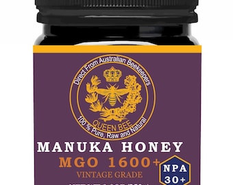 Miel de Manuka MGO 1600+, NPA 30+, alta resistencia - Miel de Manuka cruda