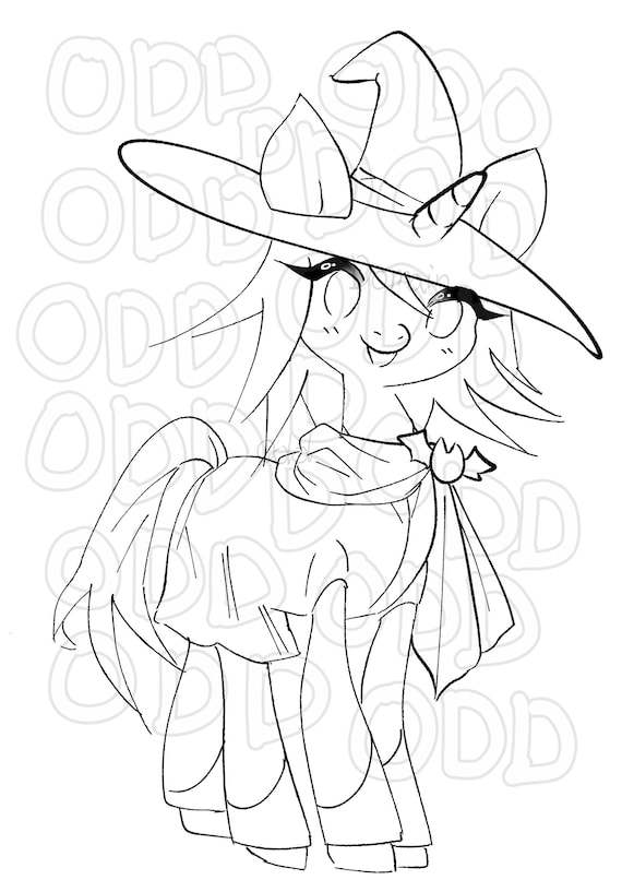 Halloween Unicorn Coloring Page Etsy