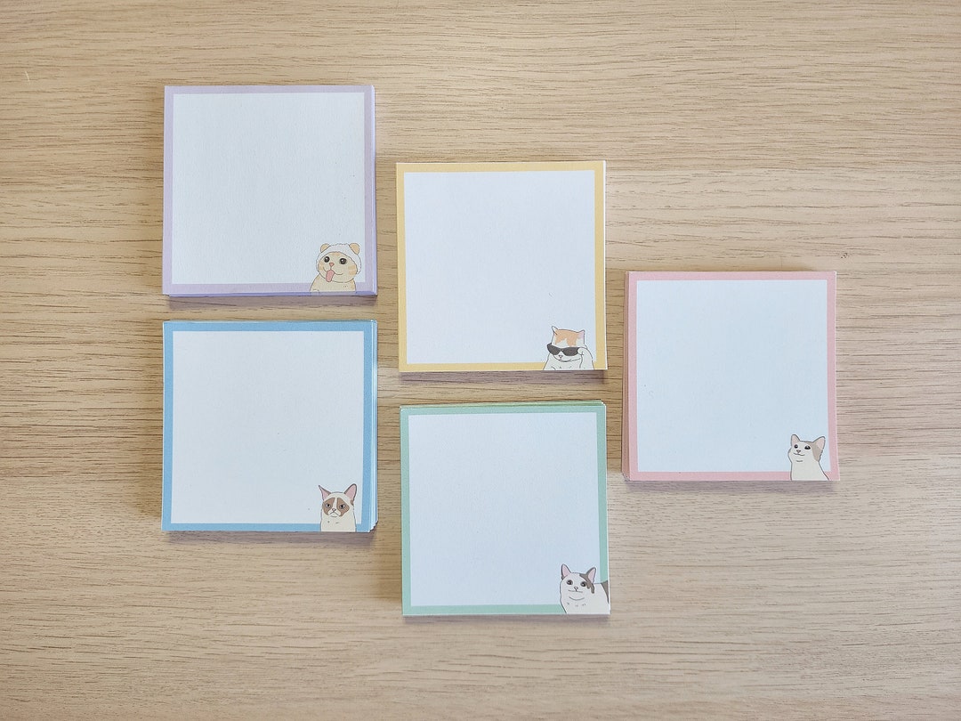 Pop Cat Sticker Sheet Cute Cat Meme Funny Stationery Eco 