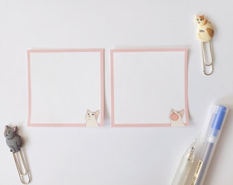 Pop Cat Memo Pad | Cute Cat Meme Notepad | Funny Stationery | Eco Friendly Gift