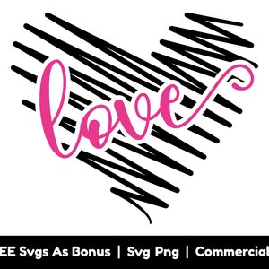 Herz aus Linie SVG, Liebe Zeichen SVG, Doodle Herz SVG PNG-Dateien, Valentinstag Geschenk SVG, Png-Dateien für Sublimation, SVG für Shirts