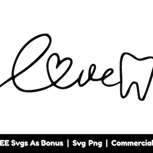 Signo de amor svg archivos png, svg divertido, dentista svg, diente svg, amor dental svg, dentista regalo svg, vida dental svg, dentista camiseta diseño svg