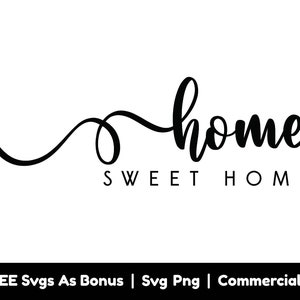 Home Sweet Home Zeichen-Svg-Png-Dateien, Welcome Home SVG, Home Decor SVG, Wandtattoossvg, Familie svg