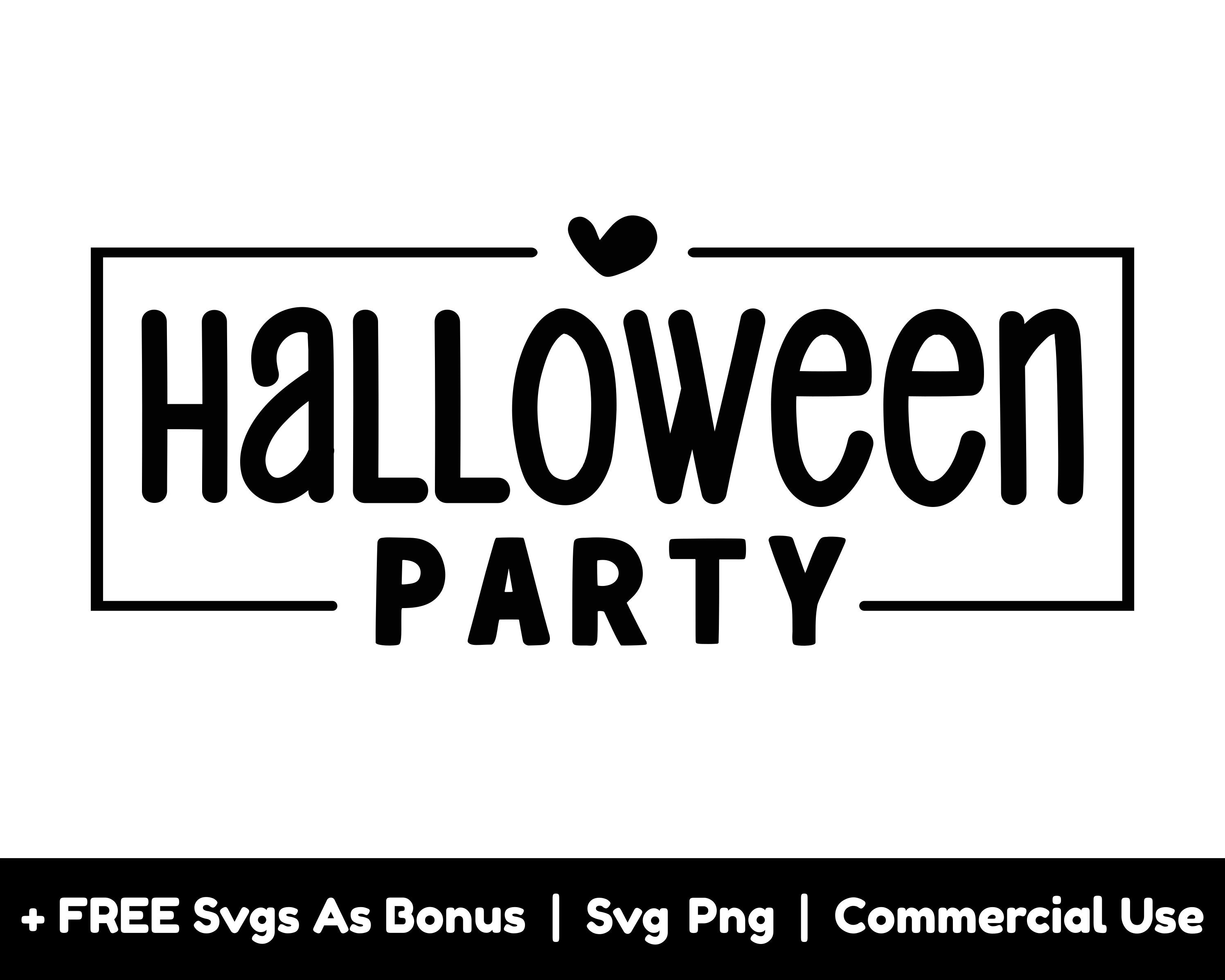Halloween Party Svg Png Files Frame Svg Halloween Svg Shirt Etsy
