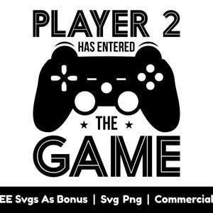 Le joueur 2 est entré dans les fichiers Svg Png de jeu, Svg de contrôleur de jeu vidéo, Svg drôle de bébé, Svg nouveau-né