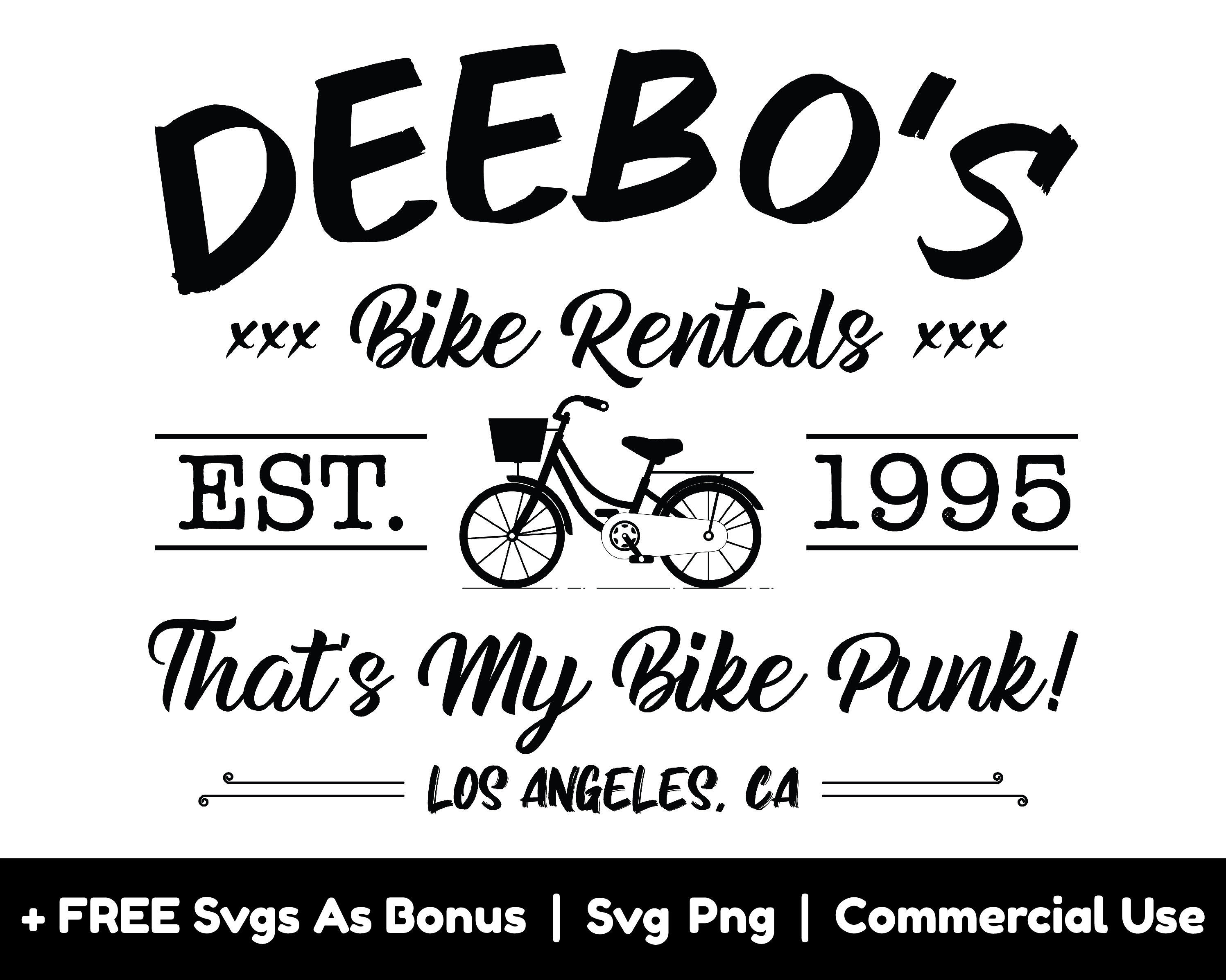 Deebos Bike Rentals Svg Png Files Est 1995 pic