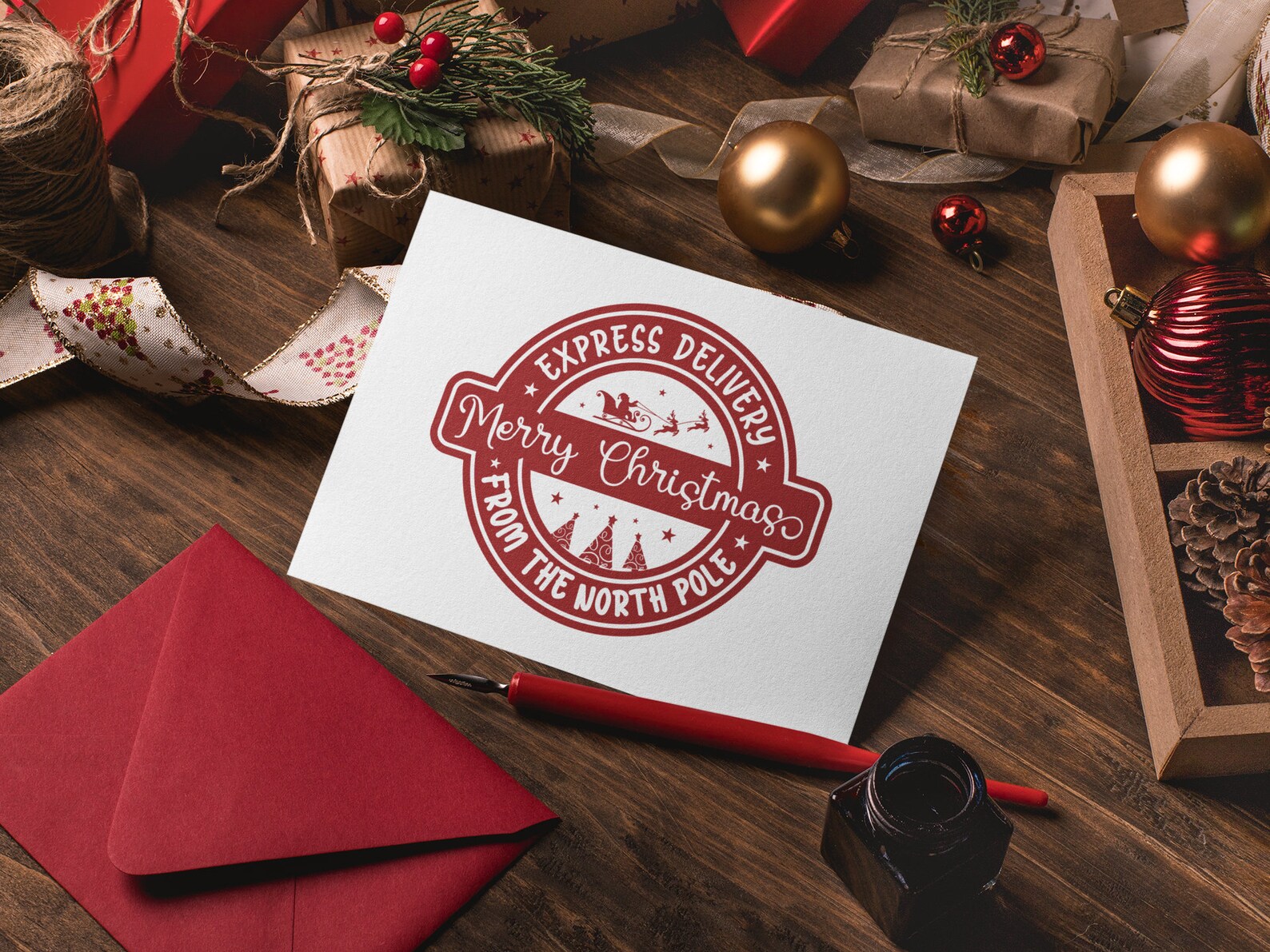 Express Delivery From the North Pole Svg Png Files, Merry Christmas Svg ...