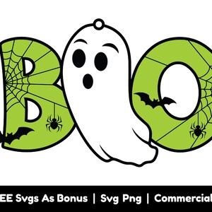 Boo Svg Png Files, Funny Halloween Svg, Spider Web Svg, Bats Svg, Ghost Svg, Halloween Vibes Svg, Spooky Season Svg