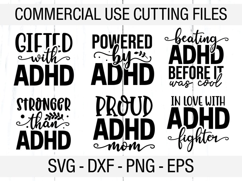 20 ADHD SVG Bundle ADHD Awareness Adhd Cut File Kid - Etsy
