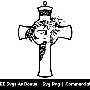 Fichiers Png Inri Svg, Christian Svg, Dieu Svg, Jésus Face Svg, Christ Cross Svg, Svg religieux, Christian Shirt Design Svg