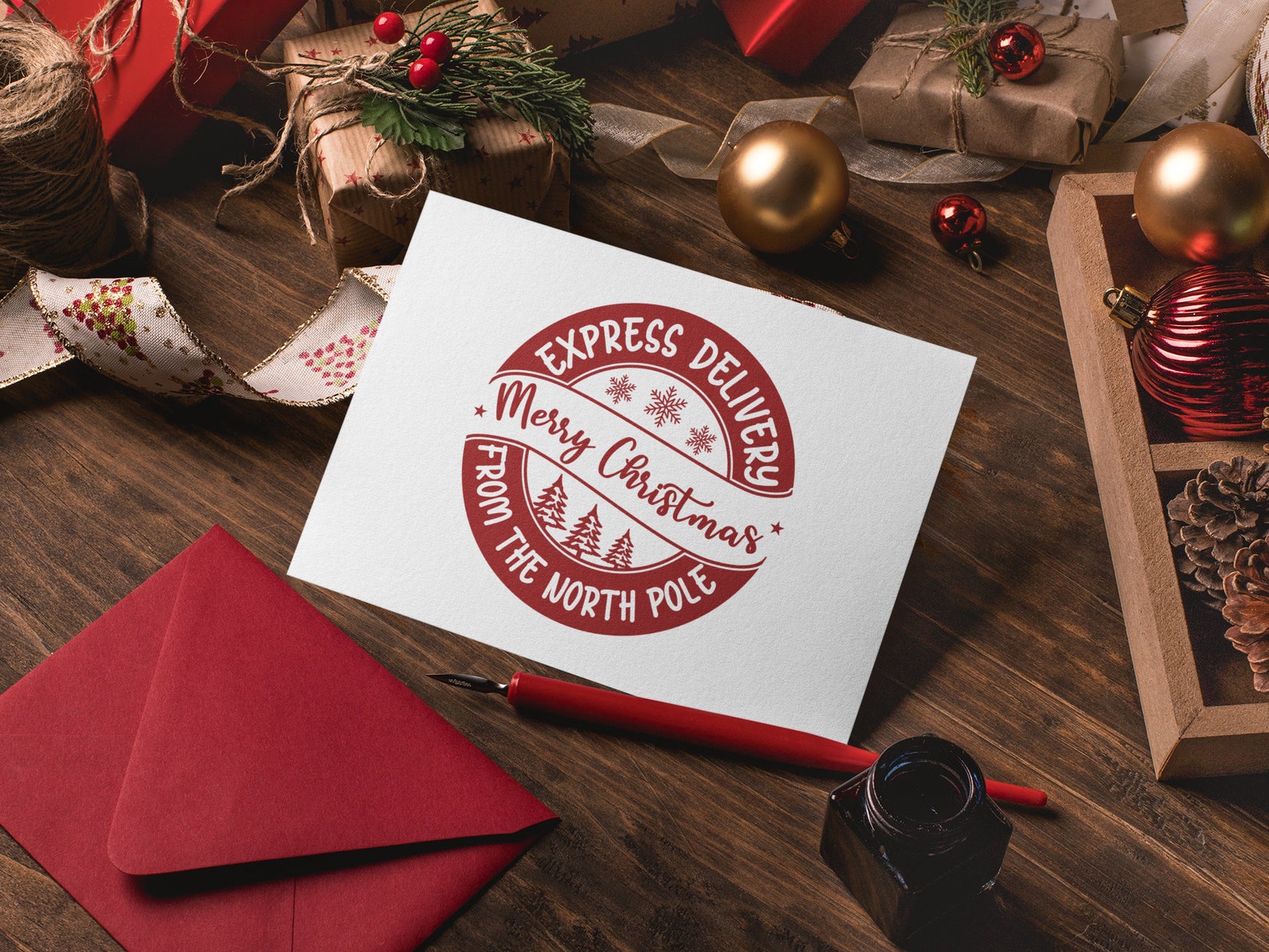 Express Delivery From the North Pole Svg Png Files, Merry Christmas Svg ...