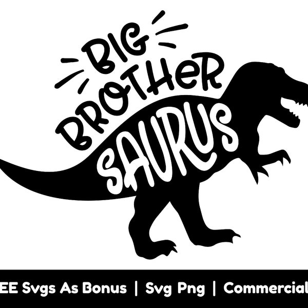 Fichiers Png Big Brother Saurus Svg, Big Bro Svg, dinosaures Svg, frère Svg, Funny Brother chemises Design Svg Png