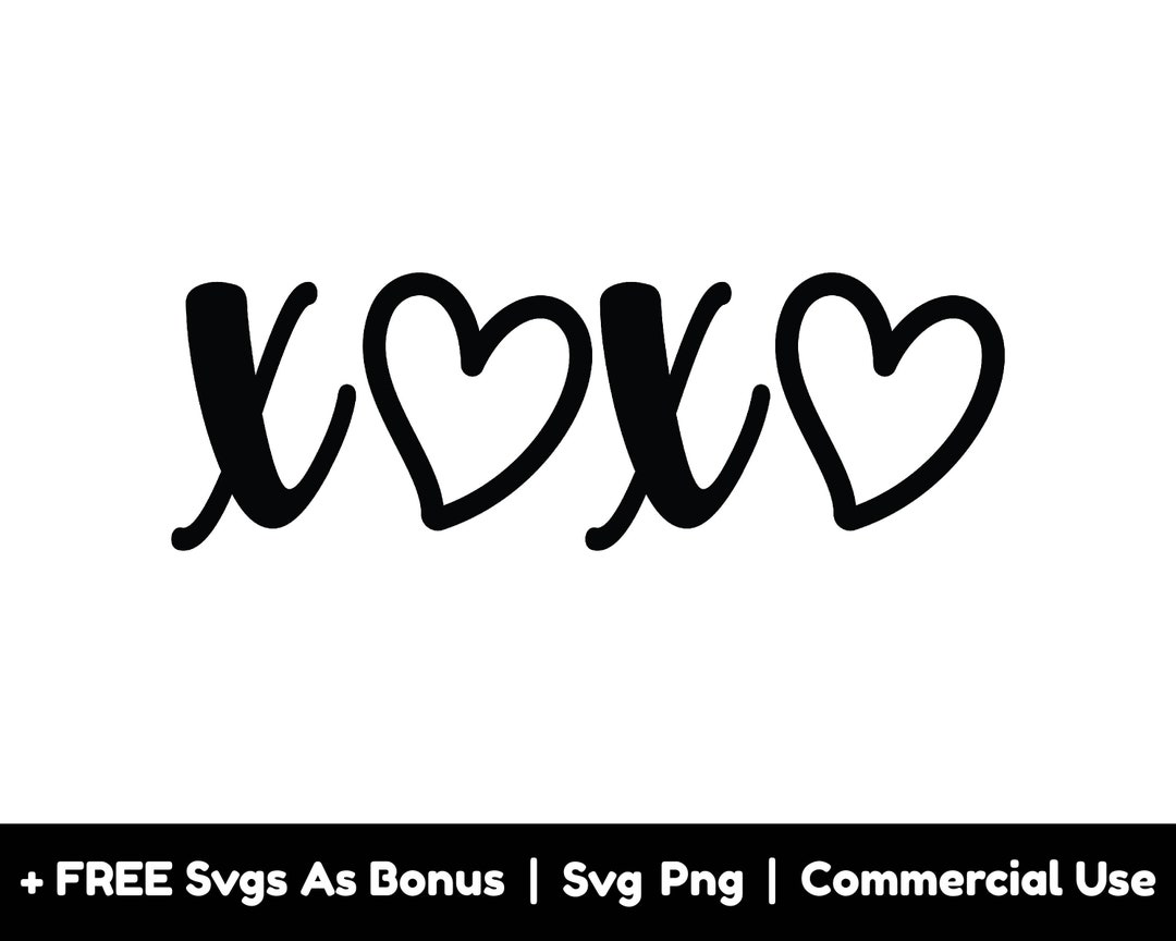 Xoxo Svg Png Files, Valentine's Day Svg, Love Hearts Svg, Valentine's T ...