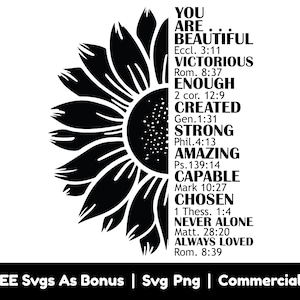 Eres hermosos archivos Svg Png, SVG victorioso, suficiente svg, creado svg, cristiano svg, verso bíblico svg, diseño de camisa cristiana svg