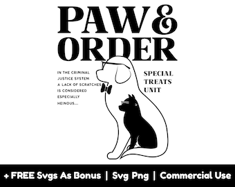 Poot en bestel Svg Png-bestanden, hondenliefhebber Svg, huisdier Svg, speciale traktaties eenheid Svg, hond met strik en zonnebril Svg