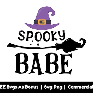 Espeluznante bebé svg png archivos, divertido Halloween svg, murciélago svg, bruja svg, escoba svg, sombrero de bruja svg