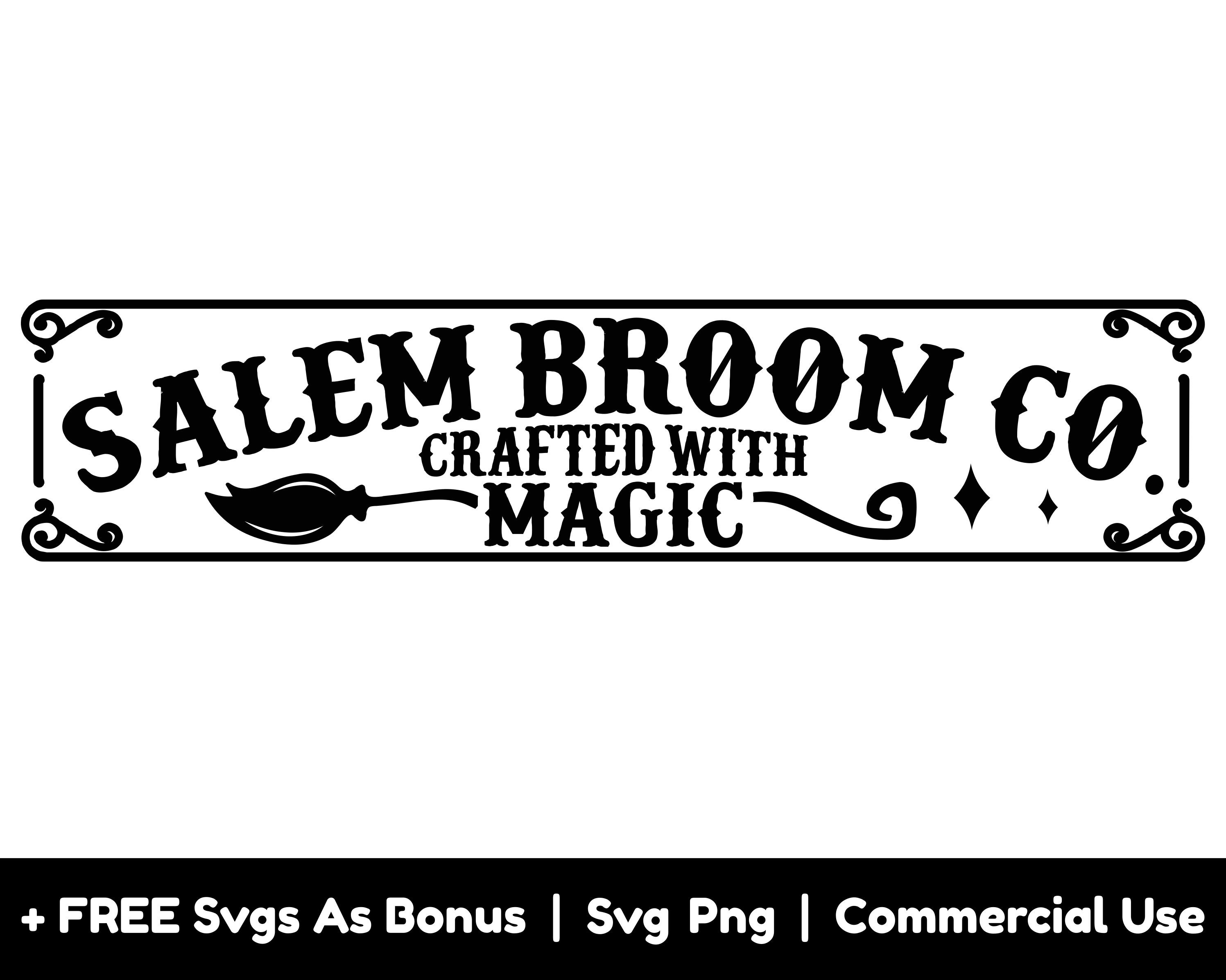 Salem Broom Co. Crafted With Magic Svg Png Files Frame Svg Etsy