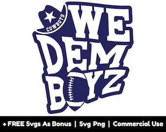 Cowboys, We Dem Boyz Svg Png Files, American Football Ball Svg, Team Quotes Svg, Game Day Svg, Football Lover Shirt Design Svg, Star Svg